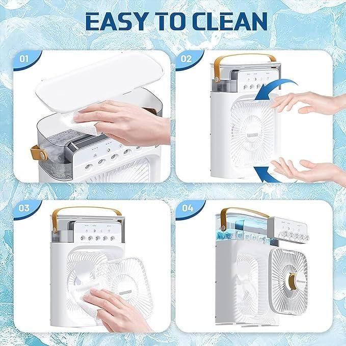 Portable Air Cooler Fan with 7 Color LED Light – Instant Personal Cooling Anywhere