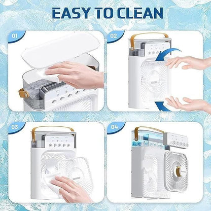 Portable Air Cooler Fan with 7 Color LED Light – Instant Personal Cooling Anywhere