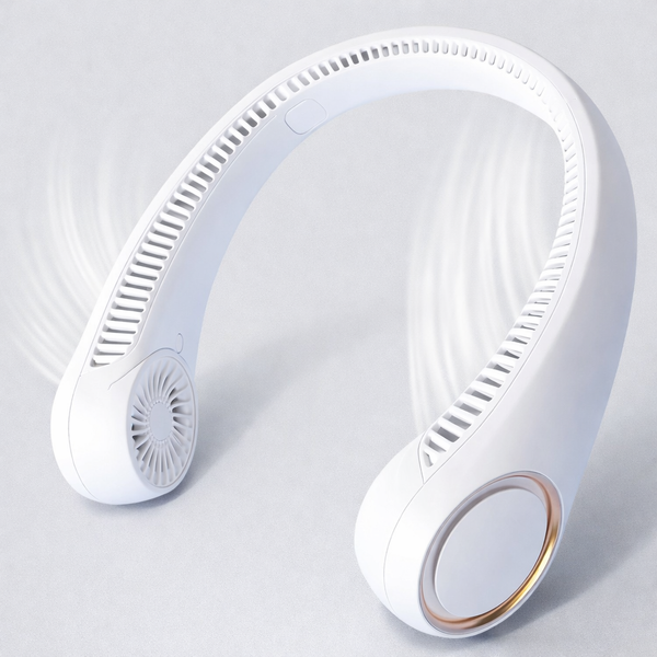 Portable Bladeless Neck Fan – 4000mAh Rechargeable USB Cooling Fan with 3 Speeds, Hands-Free Wearable Personal Fan for Indoor & Outdoor Use