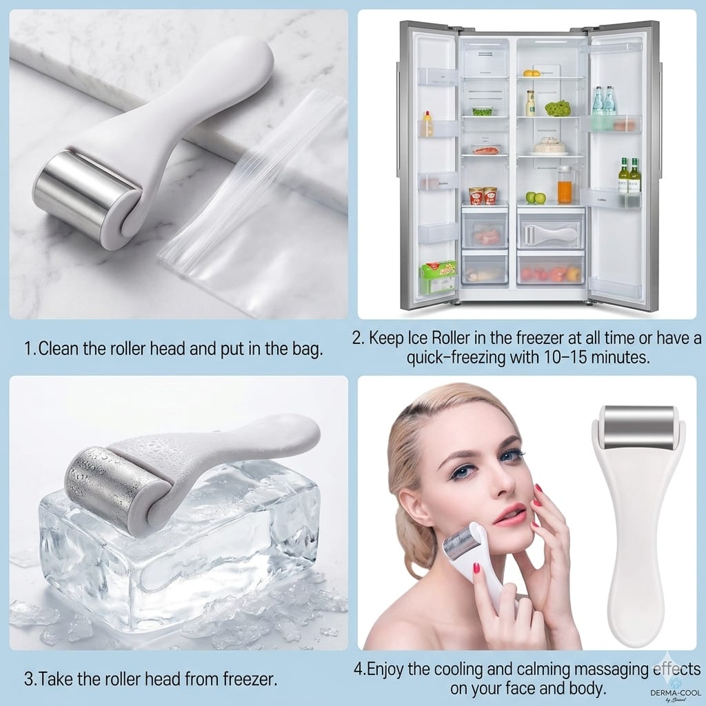 Ice Roller for Face & Eyes – Reduce Puffiness, Dark Circles & Get Instant Glow ✨