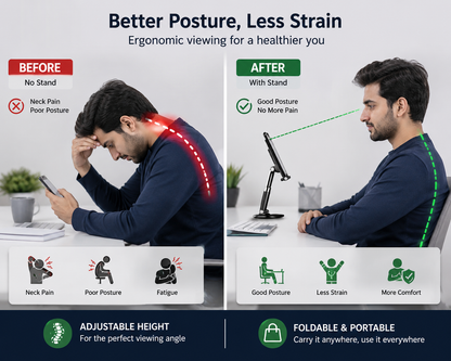 ErgoStand™ Foldable Adjustable Mobile & Tablet Holder for Desk