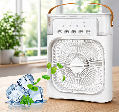 Portable Air Cooler Fan with 7 Color LED Light – Instant Personal Cooling Anywhere